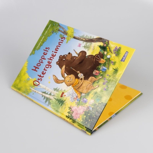 Buchcover und Innenansicht für das Buch: Hoppels Ostergeheimnis