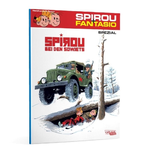Buchcover und Innenansicht für das Buch: Spirou chez les Soviets