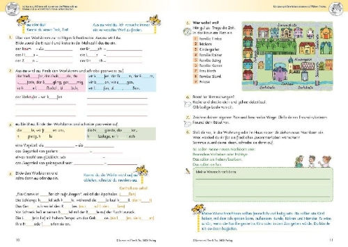 Buchcover und Innenansicht für das Buch: Lernen mit Teo und Tia Deutsch - 4. Klasse Volksschule mit CD