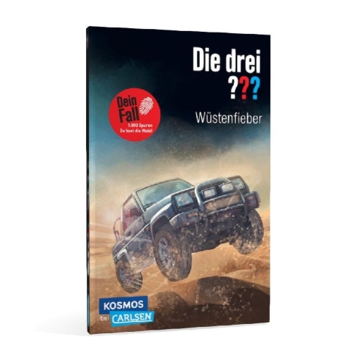 Buchcover und Innenansicht für das Buch: Die drei ??? Dein Fall: Wüstenfieber