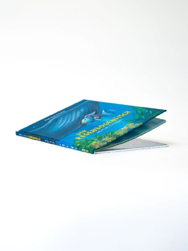 Buchcover und Innenansicht für das Buch: Der Regenbogenfisch stiftet Frieden