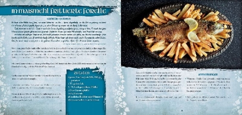Buchcover und Innenansicht für das Buch: Outlander Kitchen: The Official Outlander Companion Cookbook