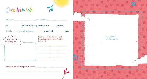 Buchcover und Innenansicht für das Buch: Meine Erstkommunion Erinnerungsalbum Boot