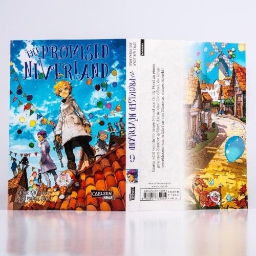 Buchcover und Innenansicht für das Buch: Yakusoku no Neverland