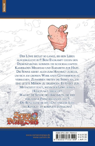 Buchcover und Innenansicht für das Buch: Nanatsu no Taizai