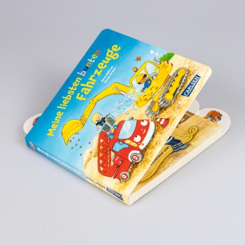 Buchcover und Innenansicht für das Buch: Meine liebsten bunten Fahrzeuge