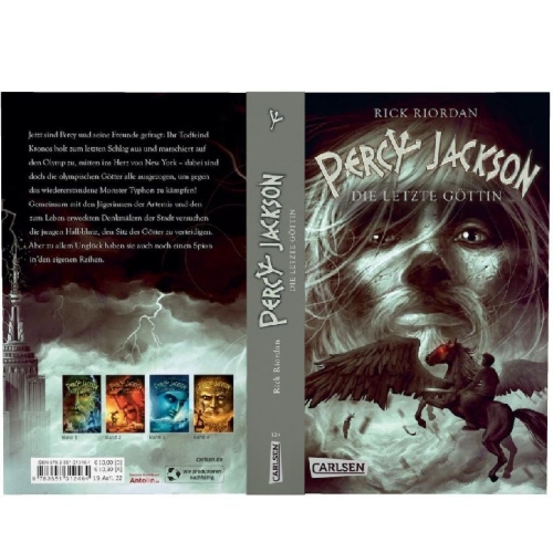 Buchcover und Innenansicht für das Buch: Percy Jackson: The last Olympian