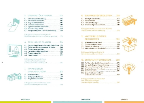 Buchcover und Innenansicht für das Buch: Vom kleinen Wohntraum zum fertigen Zuhause