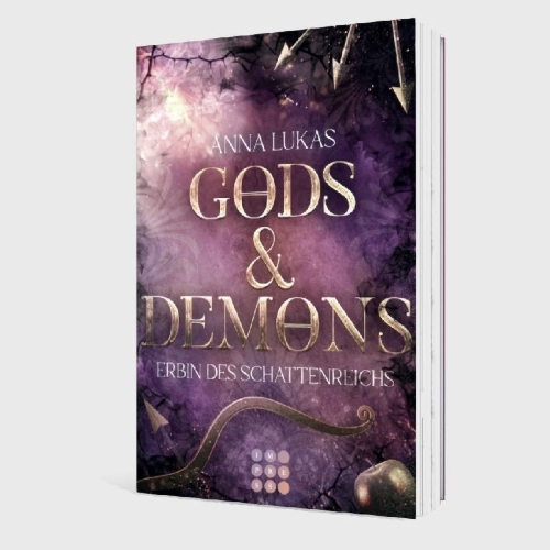 Buchcover und Innenansicht für das Buch: Gods & Demons. Erbin des Schattenreichs