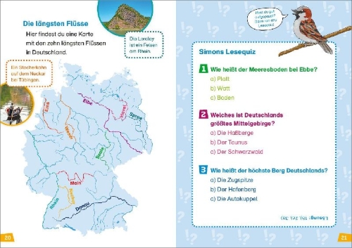 Buchcover und Innenansicht für das Buch: WAS IST WAS Erstes Lesen Band 21. Deutschland
