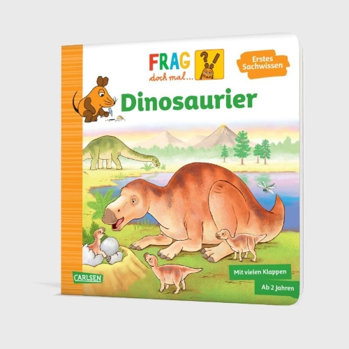 Buchcover und Innenansicht für das Buch: Frag doch mal ... die Maus: Dinosaurier