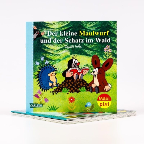 Buchcover und Innenansicht für das Buch: Maxi-Pixi-4er-Set 117: Neue Abenteuer mit dem kleinen Maulwurf (4x1 Exemplar)