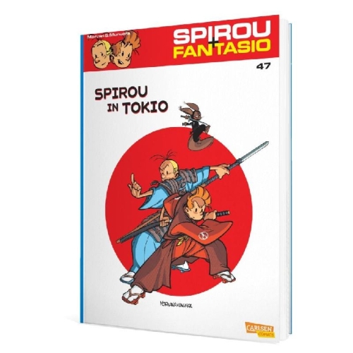 Buchcover und Innenansicht für das Buch: Spirou à Tokyo