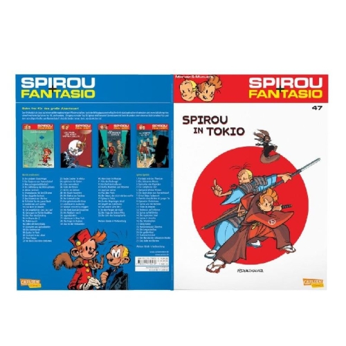 Buchcover und Innenansicht für das Buch: Spirou à Tokyo