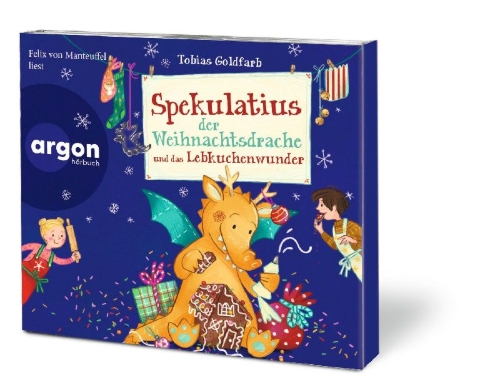 Buchcover und Innenansicht für das Buch: Spekulatius der Weihnachtsdrache und das Lebkuchenwunder