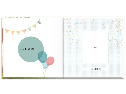 Buchcover und Innenansicht für das Buch: Babyalbum - UNSER ERSTES GEMEINSAMES JAHR