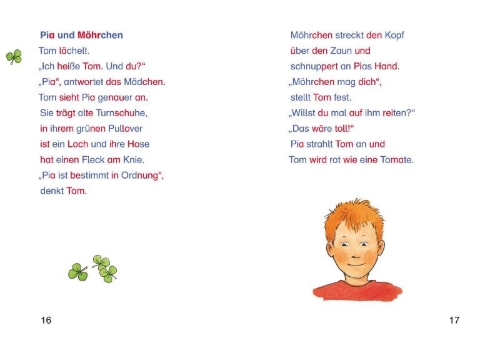 Buchcover und Innenansicht für das Buch: LESEMAUS zum Lesenlernen Sammelbände: Meine liebsten Pony-Silben-Geschichten