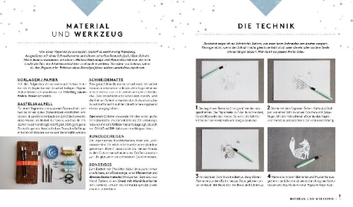 Buchcover und Innenansicht für das Buch: Set: Christmas Papercut - Die Vorlagenmappe mit Anleitung und 20 weihnachtlichen Papierschnitt-Motiven zum Sofort-Loslegen