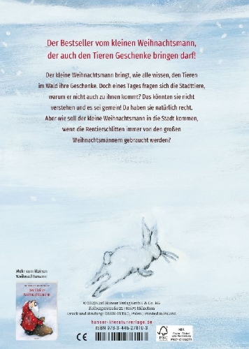 Buchcover und Innenansicht für das Buch: Der kleine Weihnachtsmann geht in die Stadt (Pappbilderbuch)