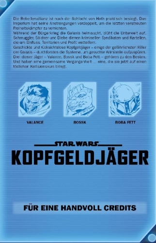 Buchcover und Innenansicht für das Buch: Star Wars: Bounty Hunter 1-5