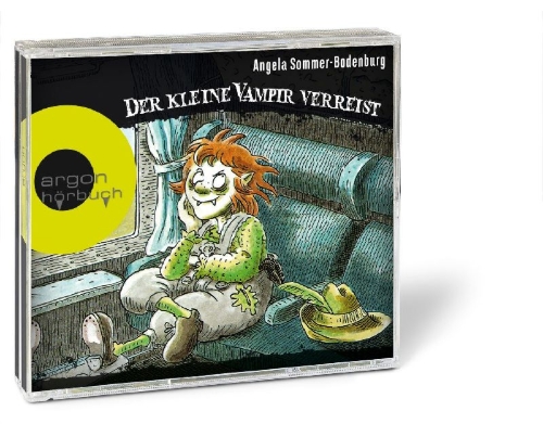 Buchcover und Innenansicht für das Buch: Der kleine Vampir verreist