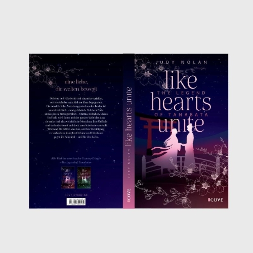Buchcover und Innenansicht für das Buch: Like Hearts Unite (The Legend of Tanabata 1)