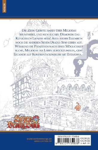 Buchcover und Innenansicht für das Buch: Nanatsu no Taizai