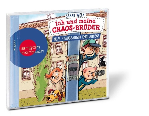 Buchcover und Innenansicht für das Buch: Ich und meine Chaos-Brüder - Hilfe, Staubsauger entlaufen!