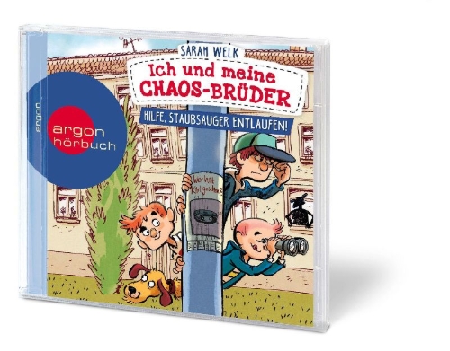 Buchcover und Innenansicht für das Buch: Ich und meine Chaos-Brüder - Hilfe, Staubsauger entlaufen!