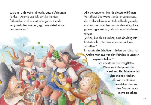 Buchcover und Innenansicht für das Buch: LESEZUG/Klassiker: Die drei Musketiere
