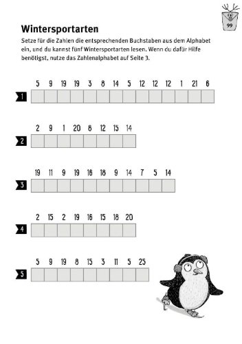 Buchcover und Innenansicht für das Buch: Mein dicker Winter-Rätselblock