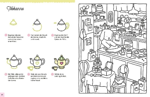 Buchcover und Innenansicht für das Buch: How to Draw Super Cute Things with Bobbie Goods