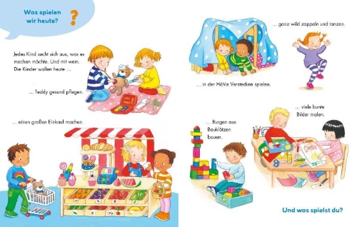 Buchcover und Innenansicht für das Buch: Unkaputtbar: Frag doch mal die Maus: Der Kindergarten