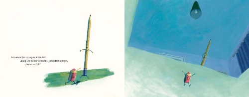 Buchcover und Innenansicht für das Buch: Rosa und Bleistift - Unterwegs im Land der Bilder