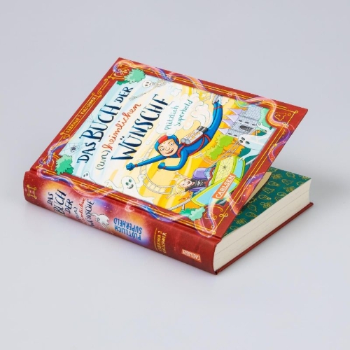 Buchcover und Innenansicht für das Buch: Das Buch der (un)heimlichen Wünsche 2: Plötzlich Superheld