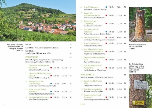 Buchcover und Innenansicht für das Buch: Vergessene Pfade Pfalz