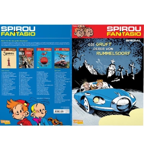 Buchcover und Innenansicht für das Buch: Spirou & Fantasio Spezial 06: Die Gruft derer von Rummelsdorf