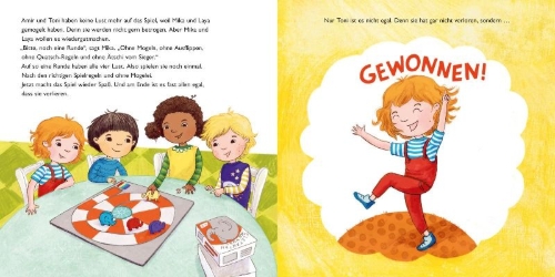 Buchcover und Innenansicht für das Buch: LESEMAUS 133: Wir können das! Gewinnen und verlieren