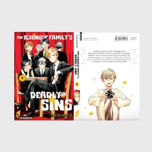 Buchcover und Innenansicht für das Buch: ICHINOSE-KE NO TAIZAI