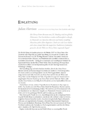 Buchcover und Innenansicht für das Buch: Harry Potter: A History of Magic