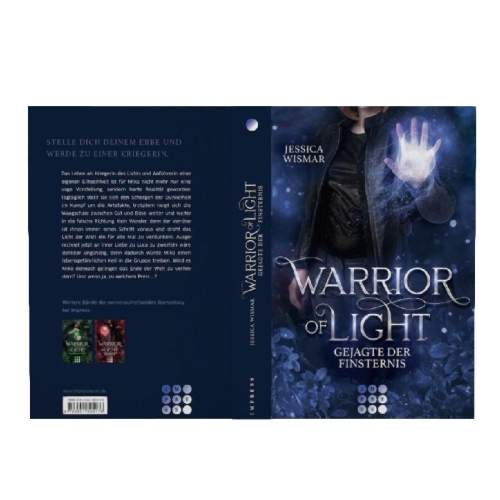 Buchcover und Innenansicht für das Buch: Warrior of Light 3: Gejagte der Finsternis