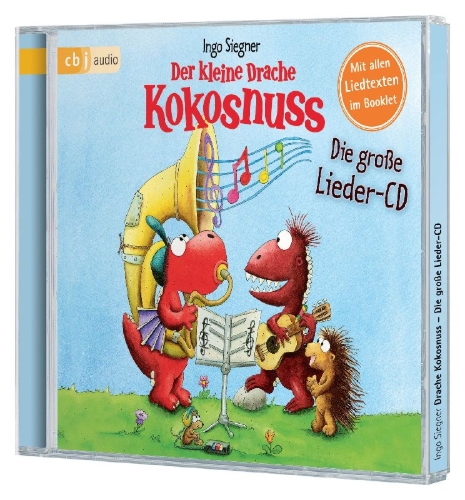 Buchcover und Innenansicht für das Buch: Der kleine Drache Kokosnuss - Die große Lieder-CD