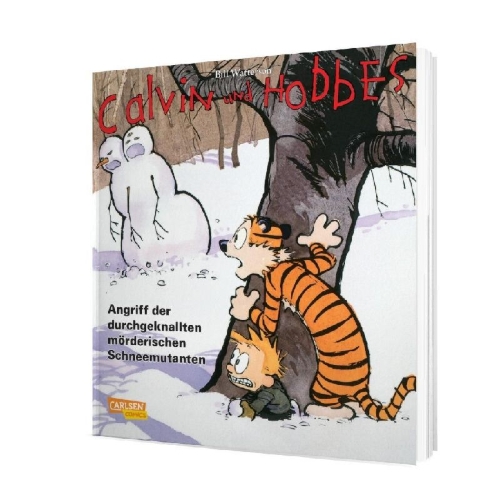 Buchcover und Innenansicht für das Buch: Calvin & Hobbes 07 - Angriff der durchgeknallten mörderischen Schneemutanten