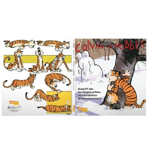 Buchcover und Innenansicht für das Buch: Calvin & Hobbes 07 - Angriff der durchgeknallten mörderischen Schneemutanten