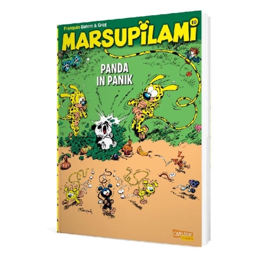 Buchcover und Innenansicht für das Buch: Marsupilami 2: Le bébé du bout du monde