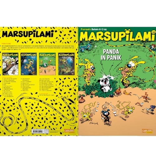 Buchcover und Innenansicht für das Buch: Marsupilami 2: Le bébé du bout du monde