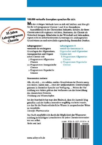 Buchcover und Innenansicht für das Buch: Lehrprogramm Chemie 2