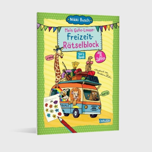 Buchcover und Innenansicht für das Buch: Rätselspaß Grundschule: Mein Gute-Laune-Freizeit-Rätselblock