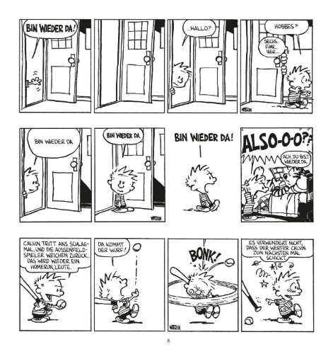 Buchcover und Innenansicht für das Buch: Calvin & Hobbes 03 - Wir wandern aus!