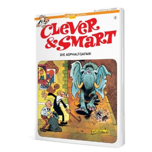 Buchcover und Innenansicht für das Buch: Mortadelo y Filemon: Safari Callejero